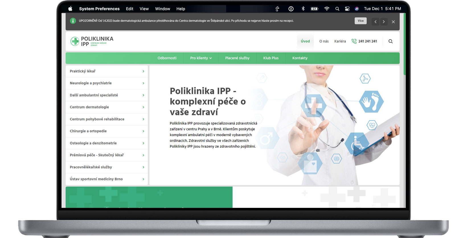 Tvorba webu www.poliklinikaipp.cz